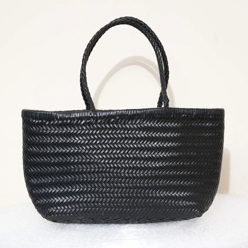Charlotte Woven Cowhide Tote