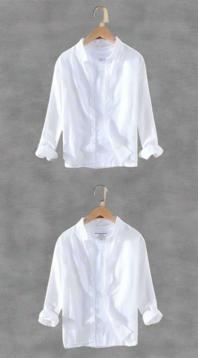 VINCI LINEN LONG SLEEVE SHIRT