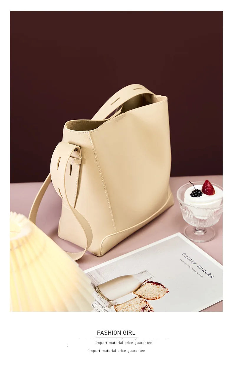 CLARISSA LEATHER TOTE BAG