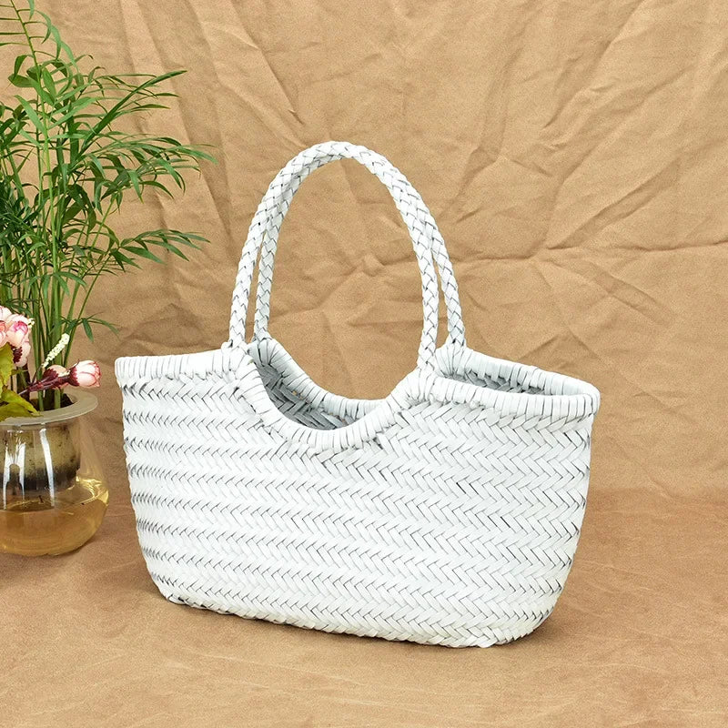 Charlotte Woven Cowhide Tote