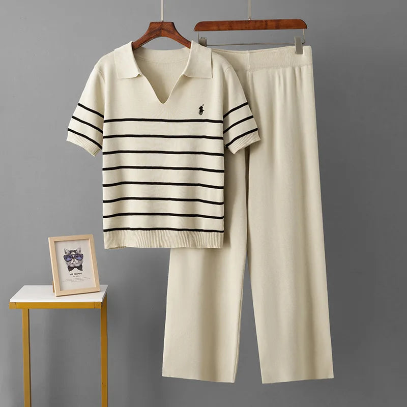 OLIVIA STRIPED KNIT SET