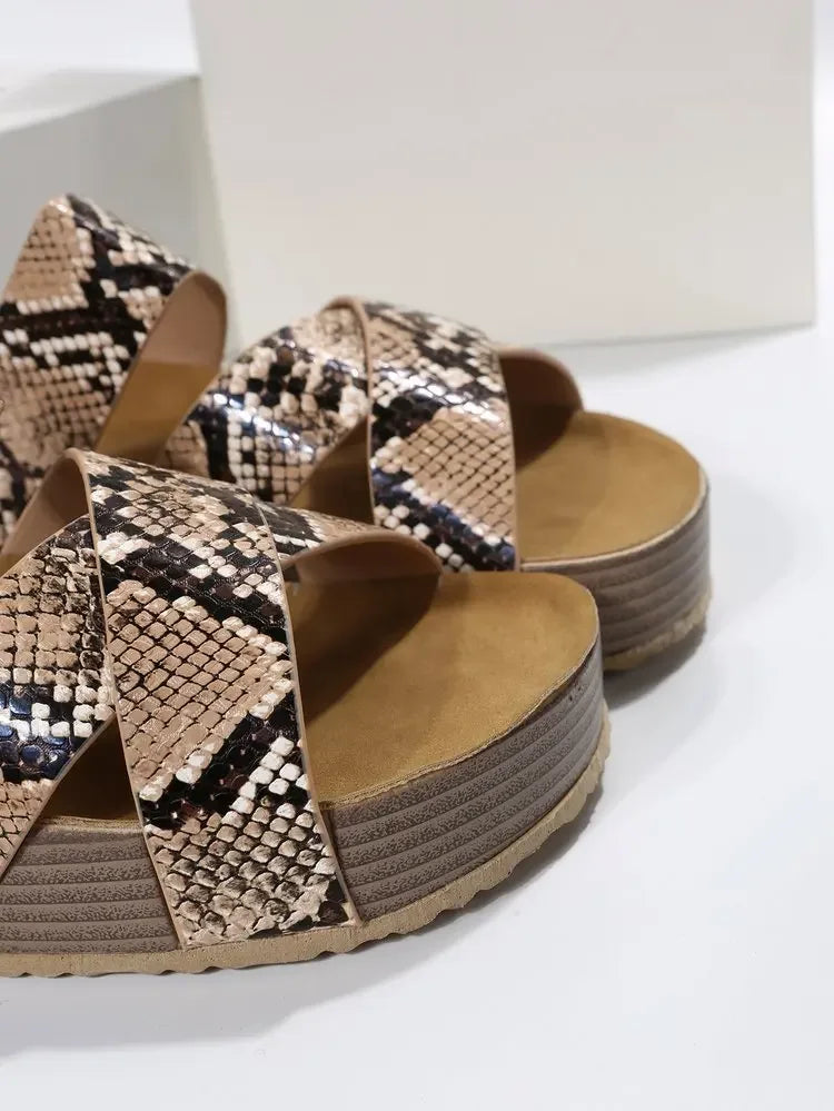Luna Cross Slide Sandals