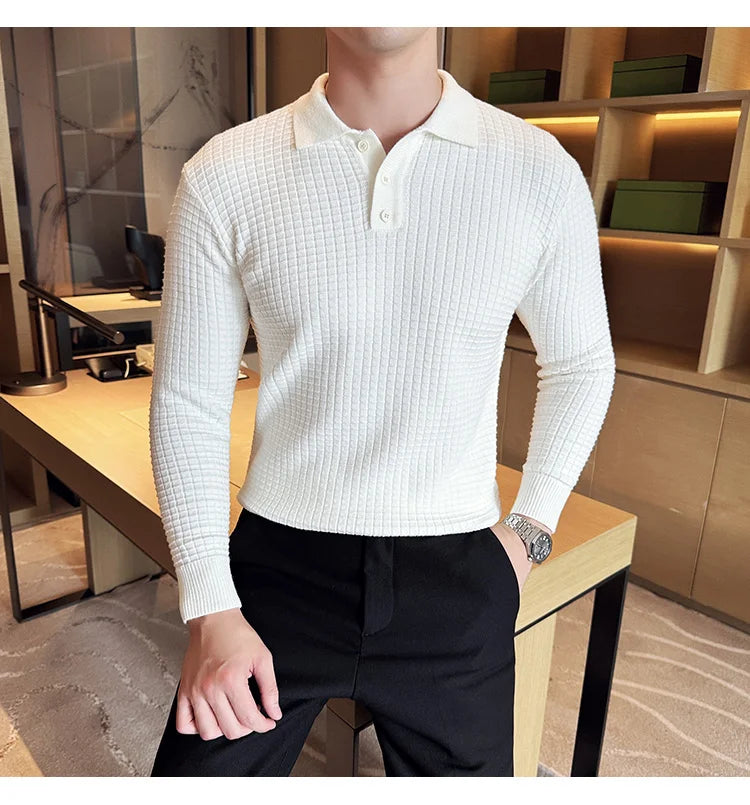 Men's business casual premium polo.