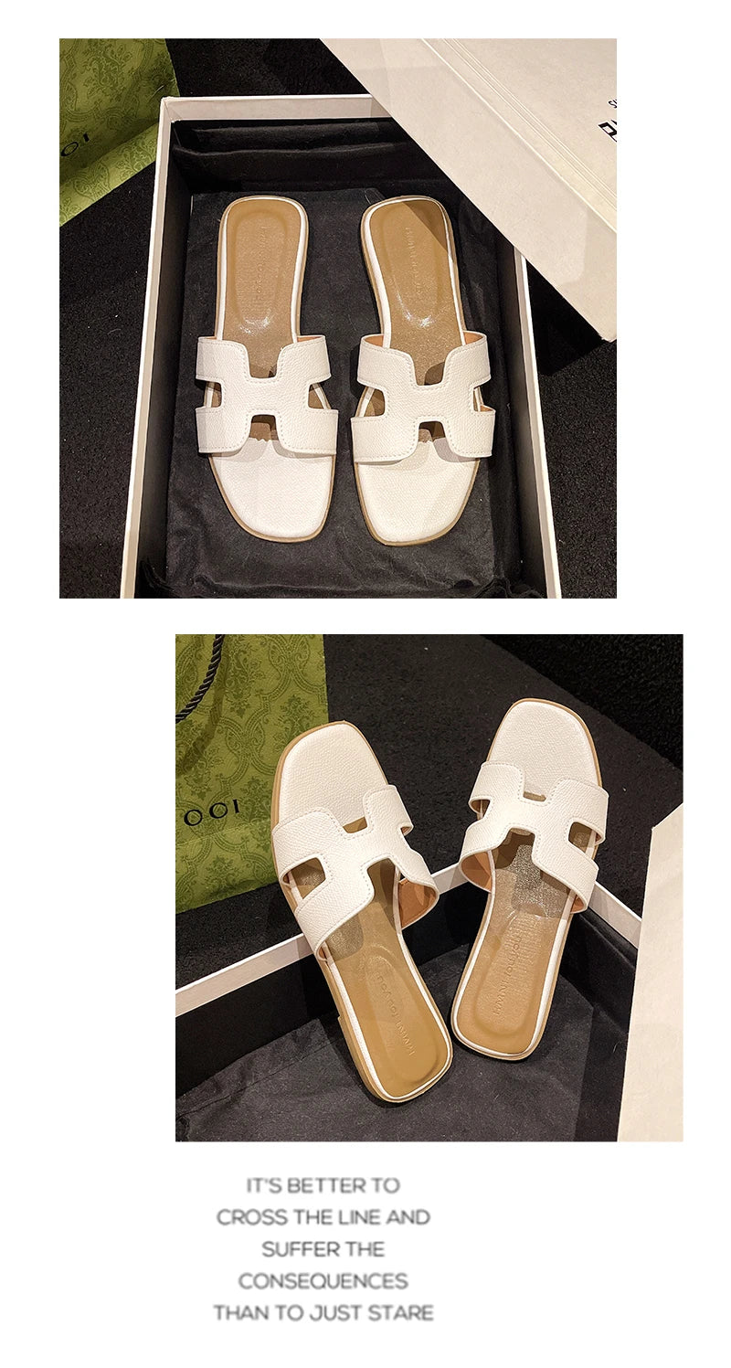 KATE LATEX FLAT SANDALS