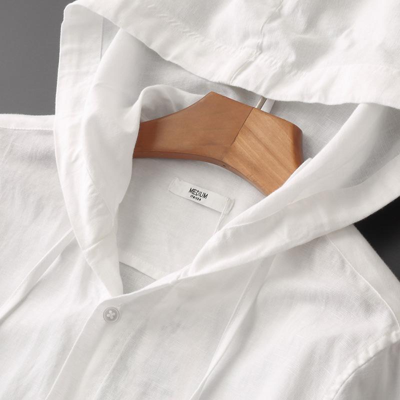 OLIVER HOODED LINEN SHIRT