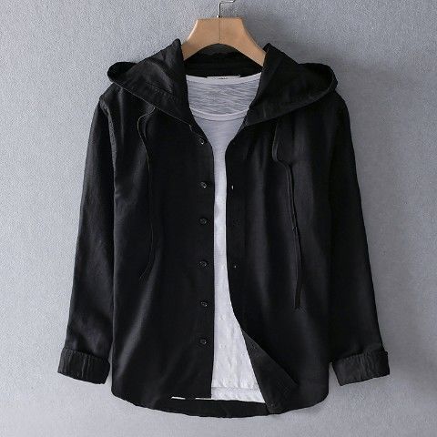 OLIVER HOODED LINEN SHIRT
