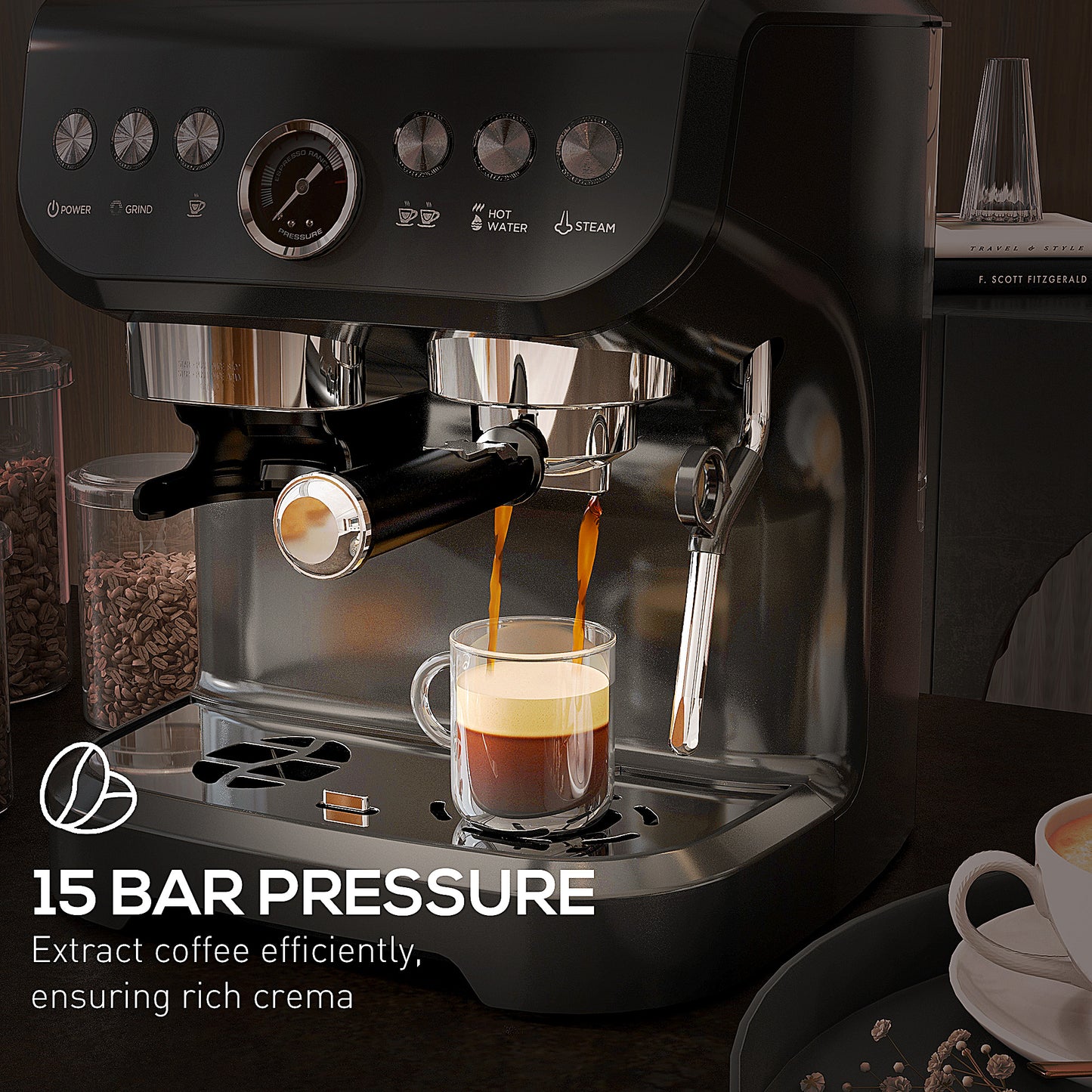 HOMCOM PROFESSIONAL ESPRESSO MACHINE