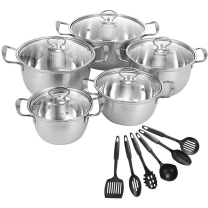 Stainless Steel 11-Piece Cookware Set