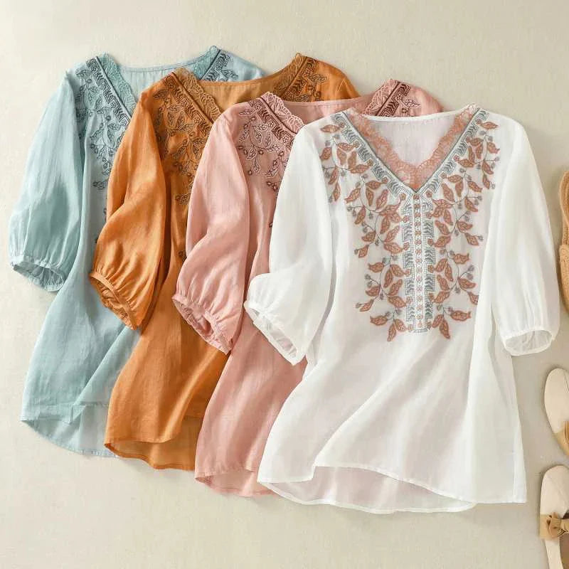 ALICE LINEN BLOUSE