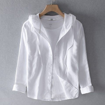 OLIVER HOODED LINEN SHIRT