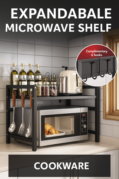 Expandable Microwave Shelf Organizer