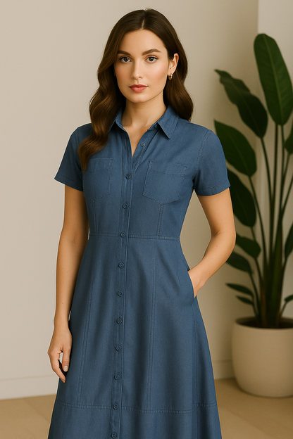 DenimGrace Shirt Dress