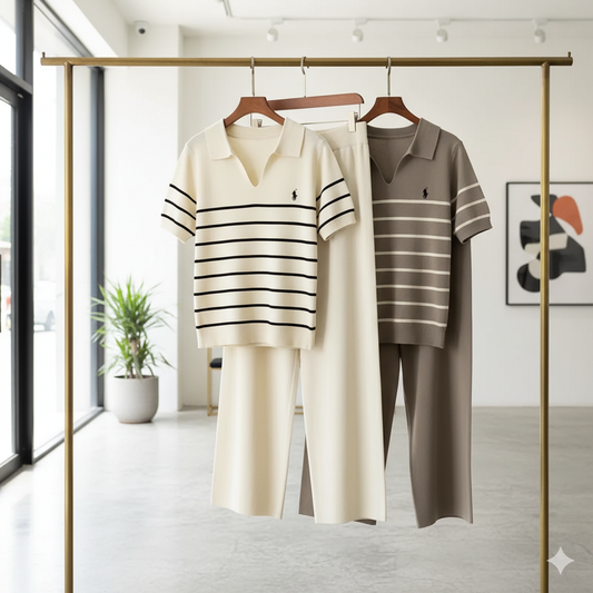 OLIVIA STRIPED KNIT SET