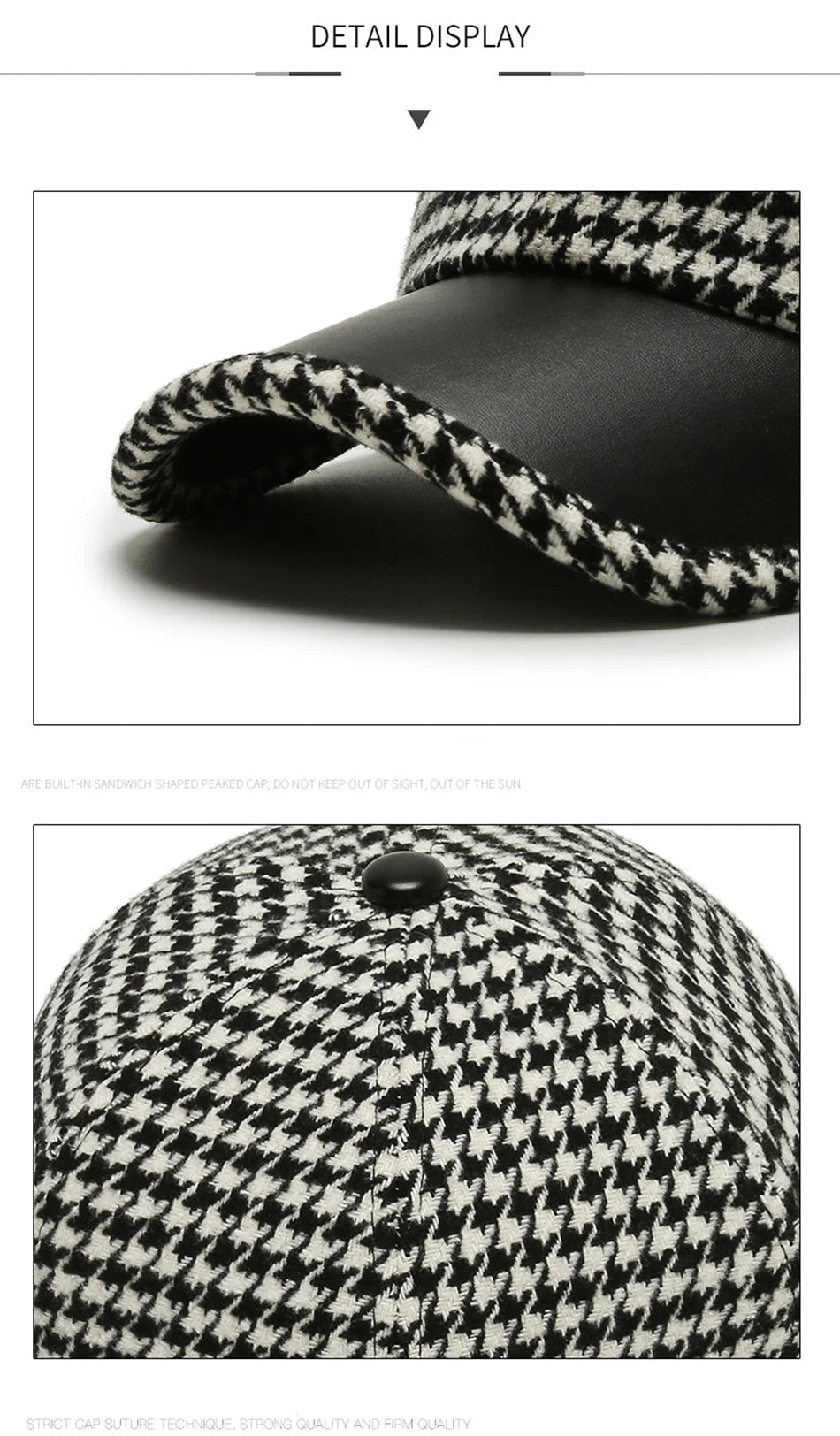 Evelyn Checkmate Plaid Baseball Cap
