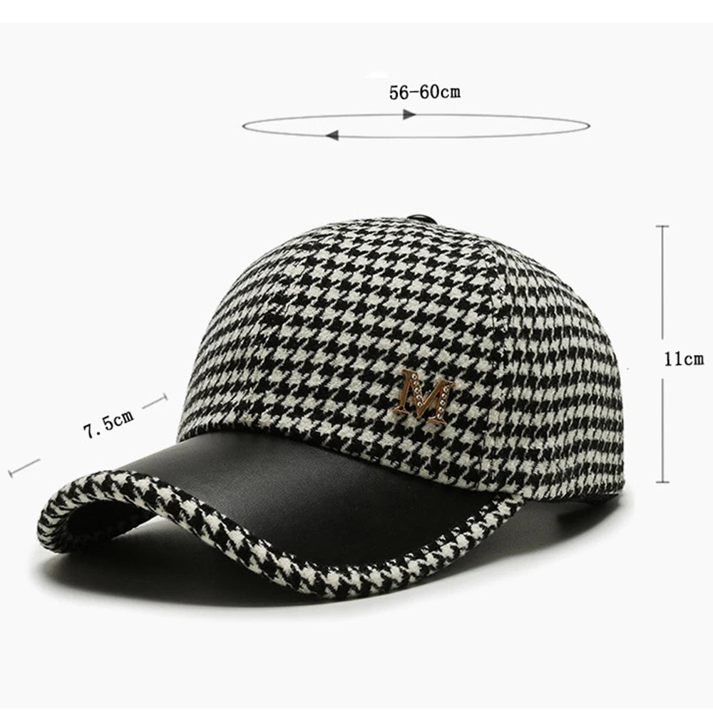 Evelyn Checkmate Plaid Baseball Cap