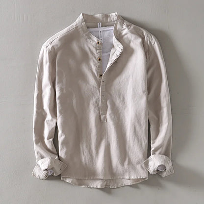 JASON LINEN MANDARIN SHIRT