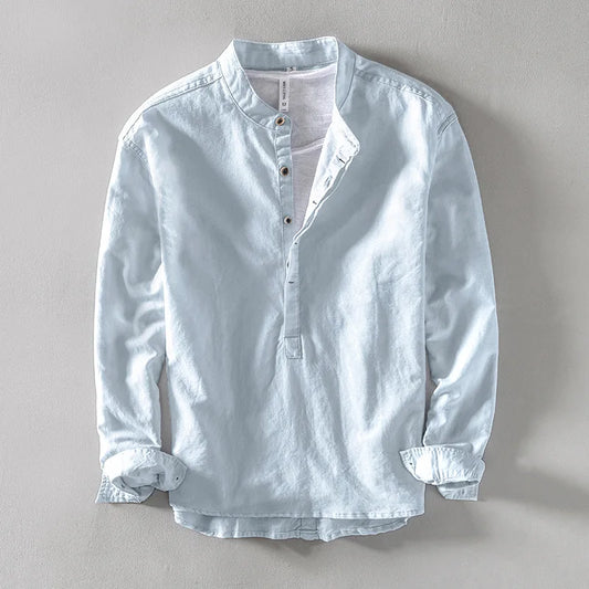 JASON LINEN MANDARIN SHIRT