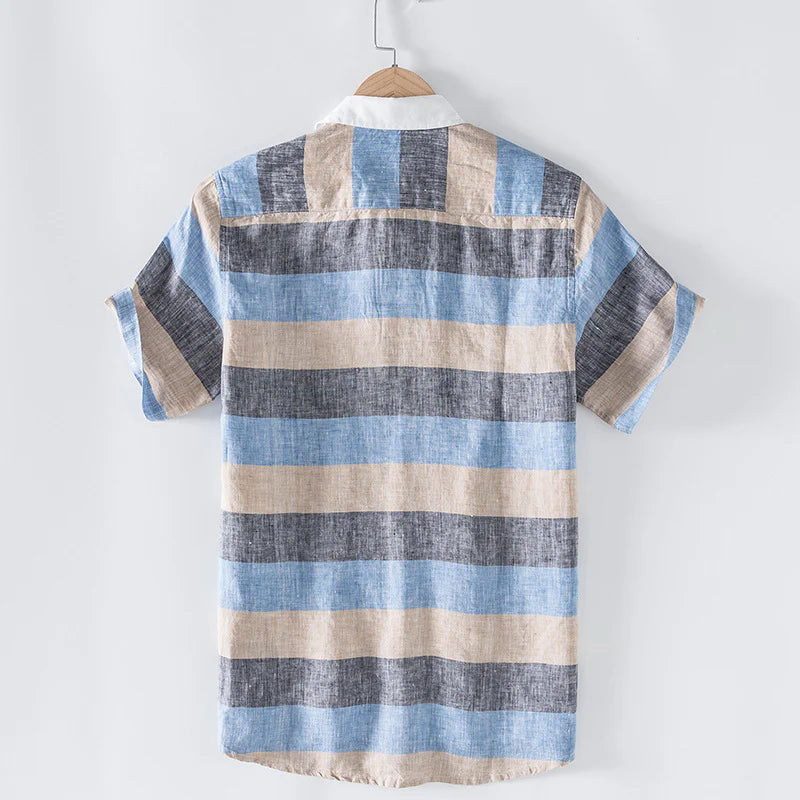 ALFRED STRIPED LINEN TEE