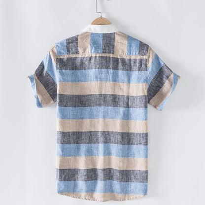 ALFRED STRIPED LINEN TEE
