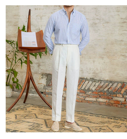 MR. DEER LINEN STRIPED SHIRT