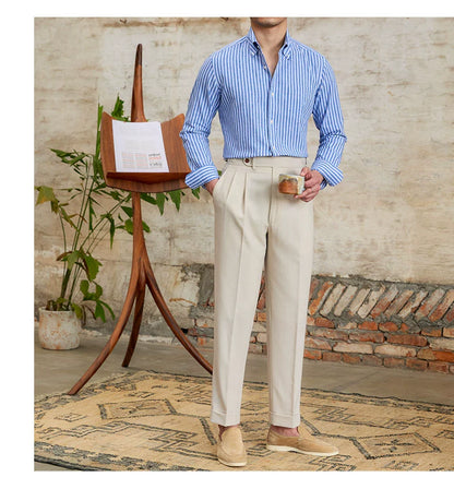 MR. DEER LINEN STRIPED SHIRT