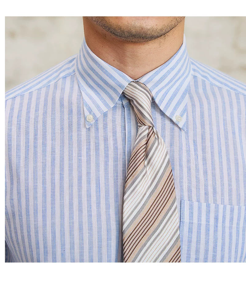MR. DEER LINEN STRIPED SHIRT
