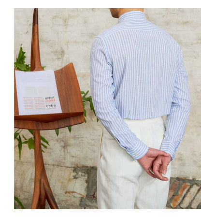 MR. DEER LINEN STRIPED SHIRT