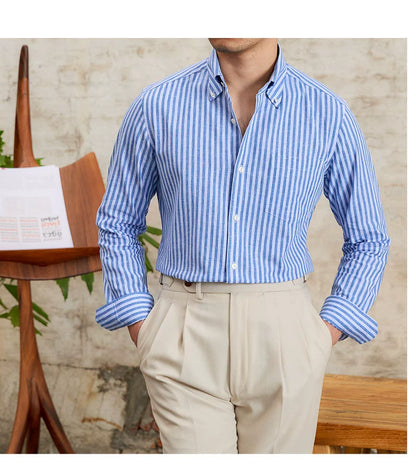 MR. DEER LINEN STRIPED SHIRT