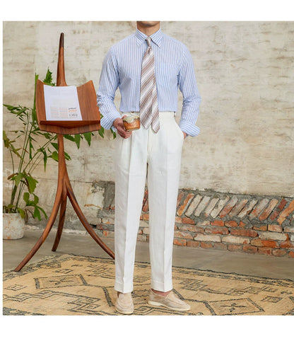 MR. DEER LINEN STRIPED SHIRT