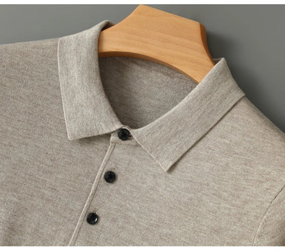 MERINO WOOL POLO KNIT