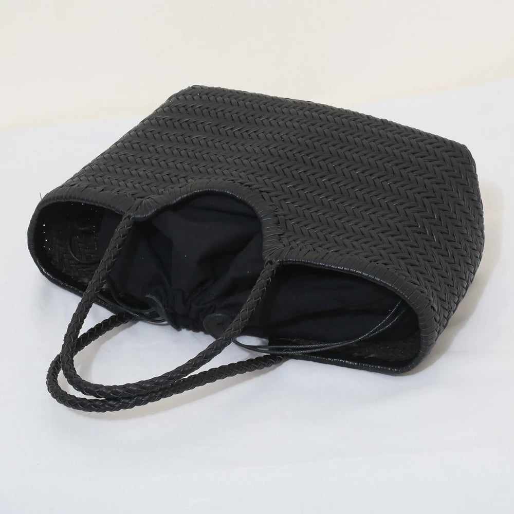 Charlotte Woven Cowhide Tote