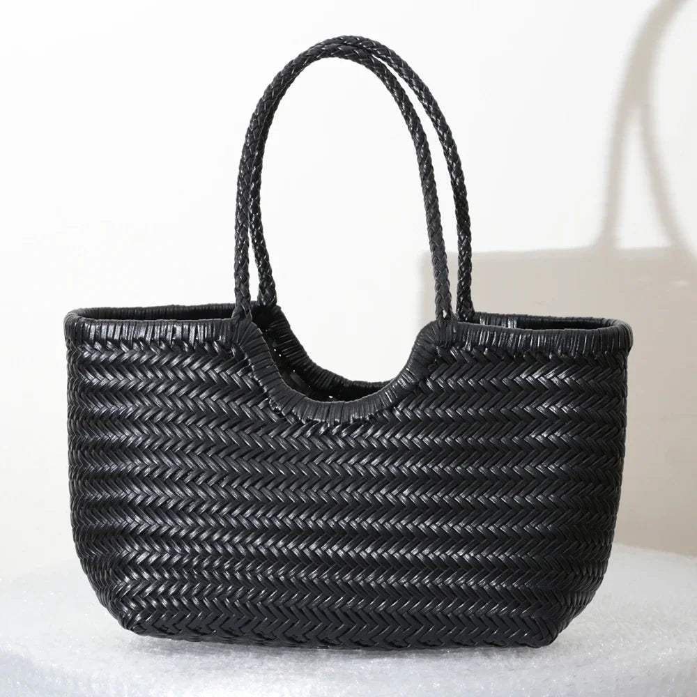 Charlotte Woven Cowhide Tote