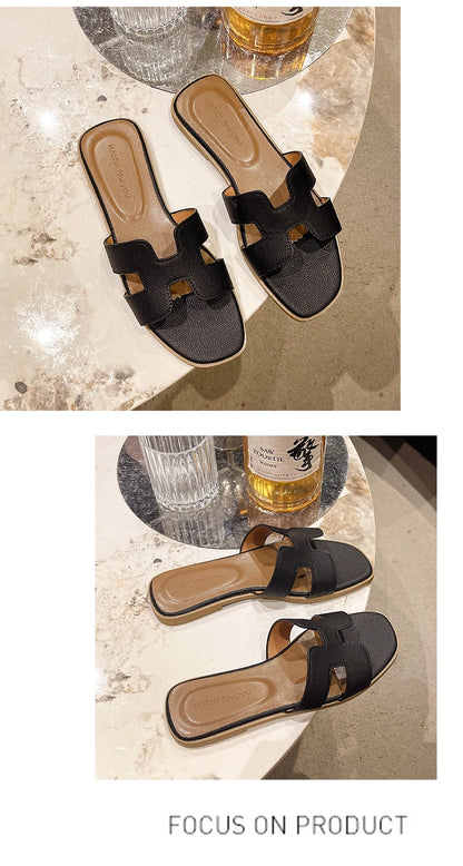 KATE LATEX FLAT SANDALS