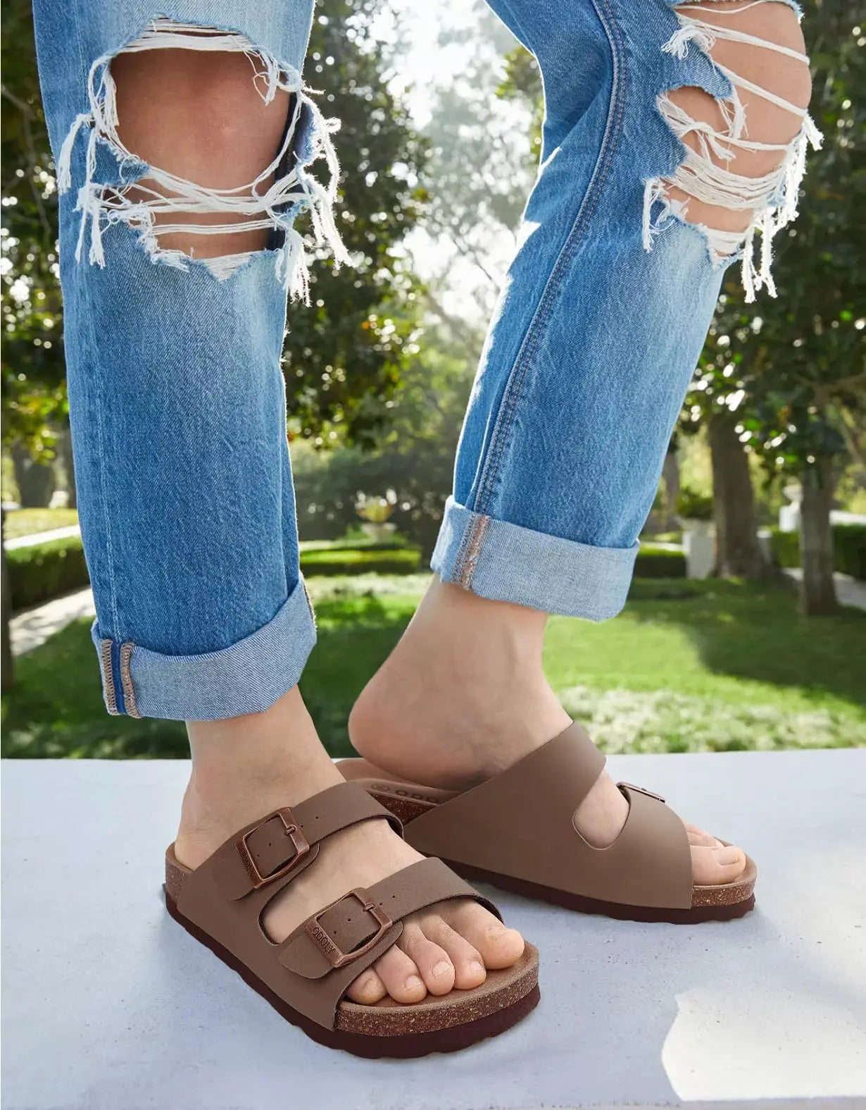 Kidmi Women’s Suede Buckle Sandals
