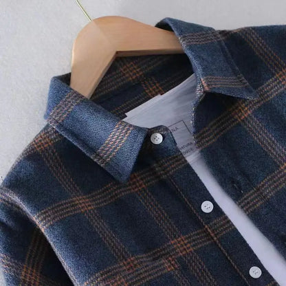 HENRY PLAID ZIPPER SHIRT