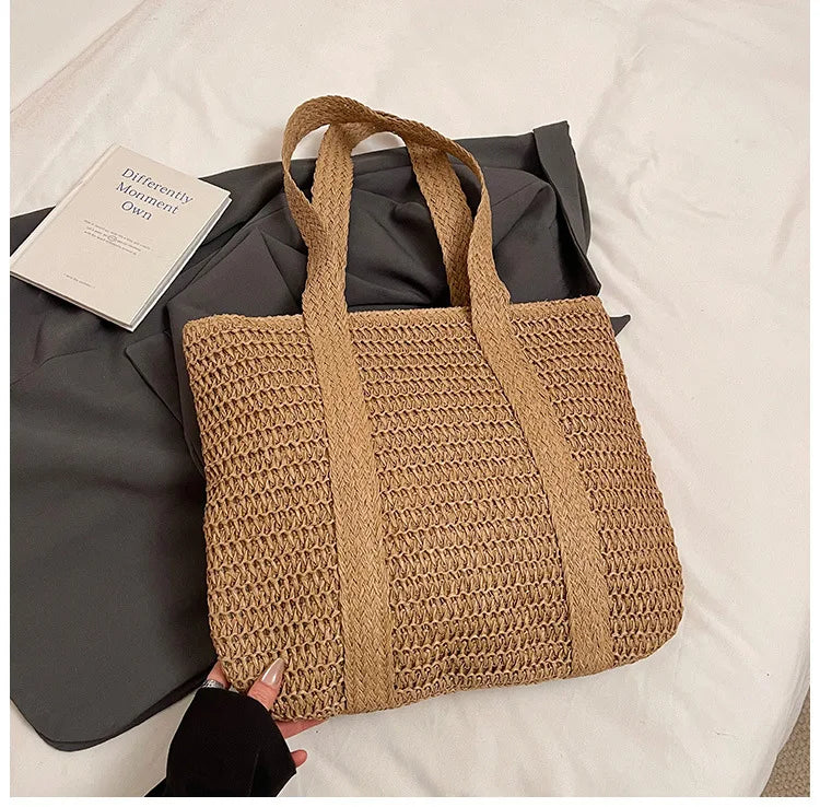FRENCH WOVEN STRAW TOTE