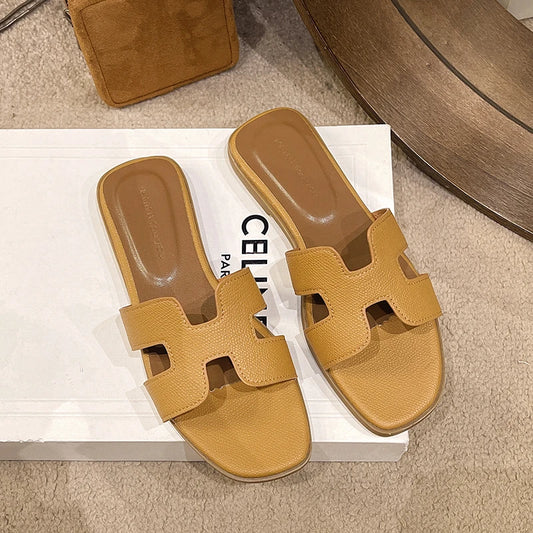 KATE LATEX FLAT SANDALS