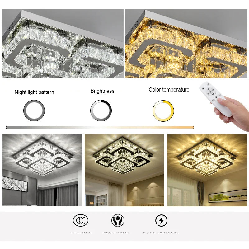 CrystalAura LED Ceiling Light