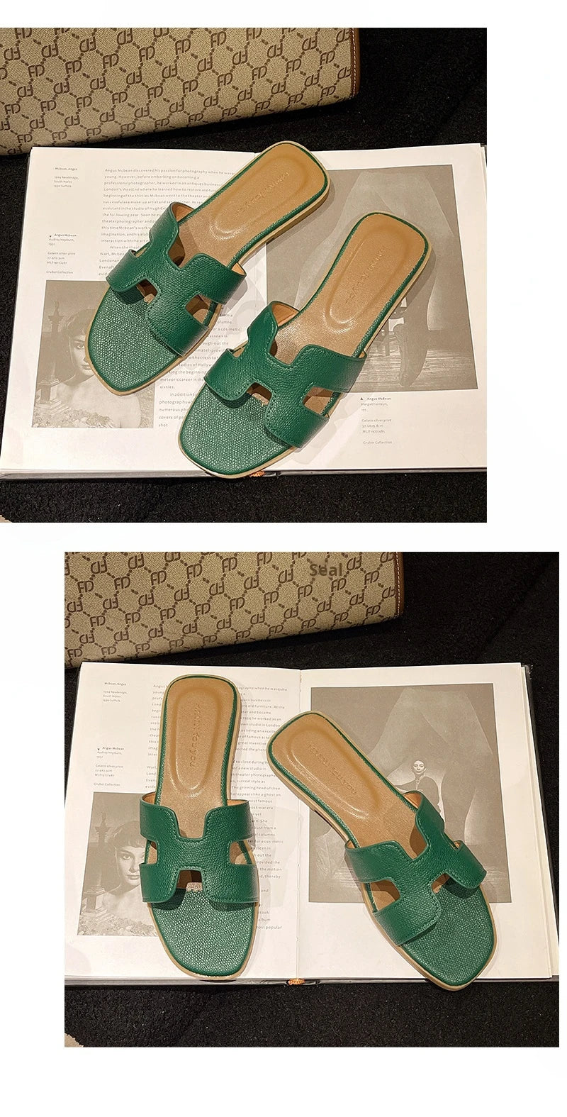 KATE LATEX FLAT SANDALS