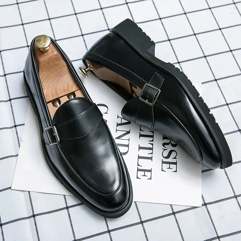 Theo Crest Leather Loafers