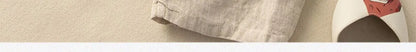 COTTON LINEN STRAIGHT BEACH PANTS