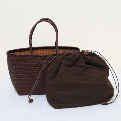 Charlotte Woven Cowhide Tote