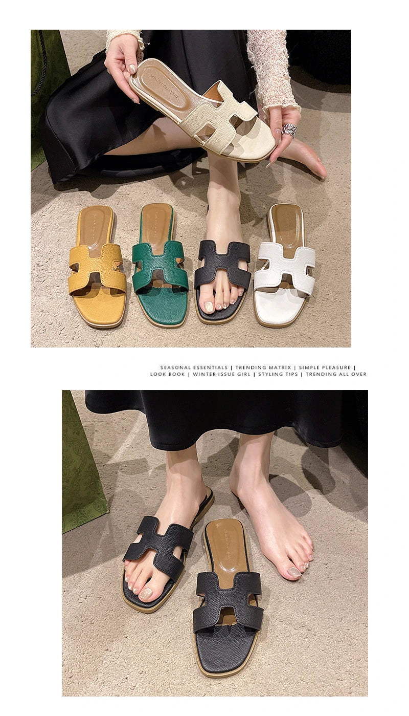 KATE LATEX FLAT SANDALS