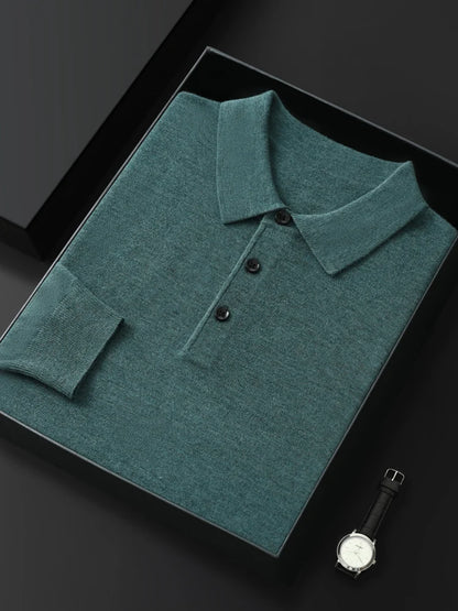 MERINO WOOL POLO KNIT