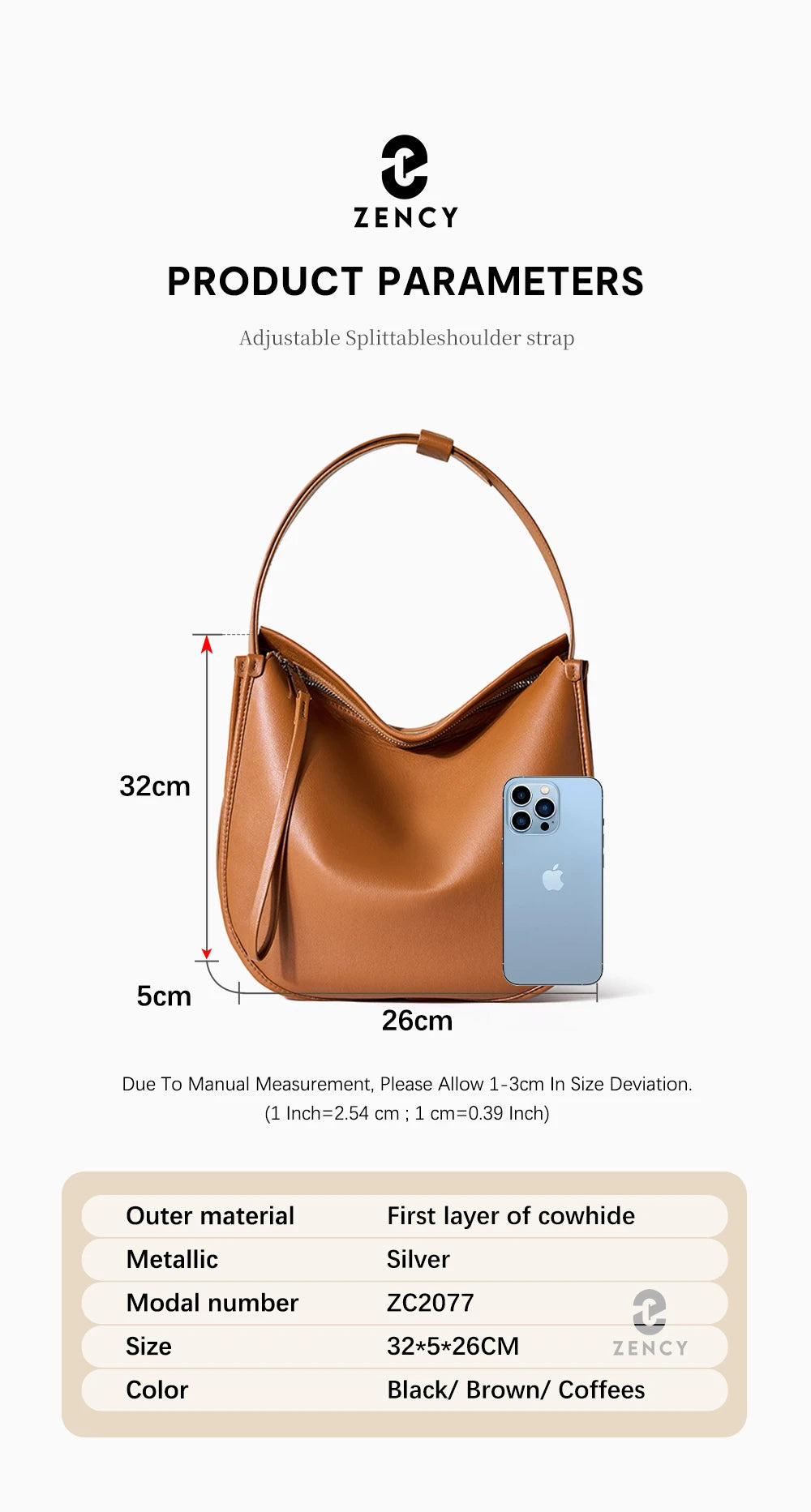 DAISY LEATHER HOBO BAG