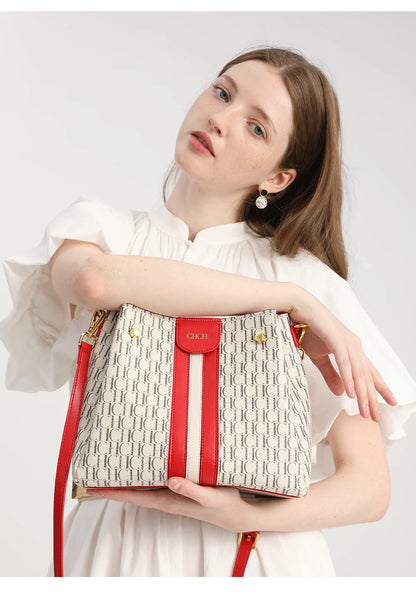 EMILY SPLICING SHOULDER BAG