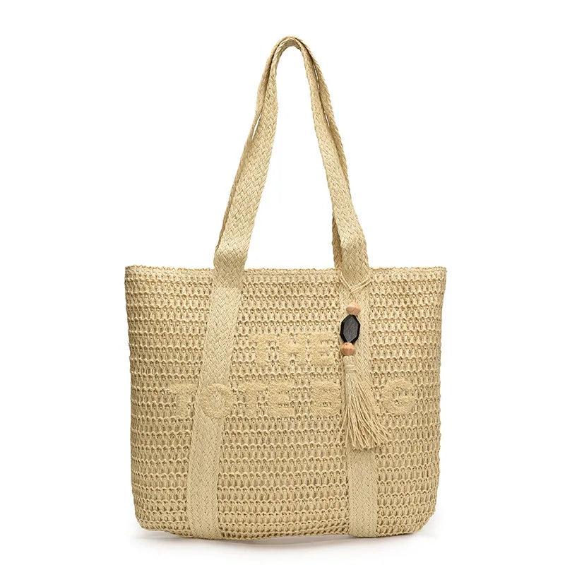 FRENCH WOVEN STRAW TOTE