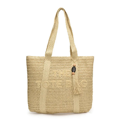 FRENCH WOVEN STRAW TOTE