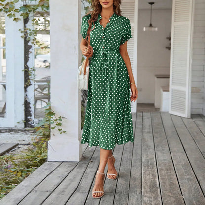 The Portofino Polka Dot Midi Dress