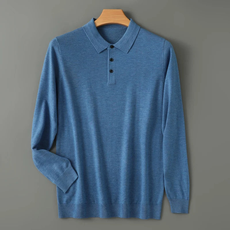 MERINO WOOL POLO KNIT